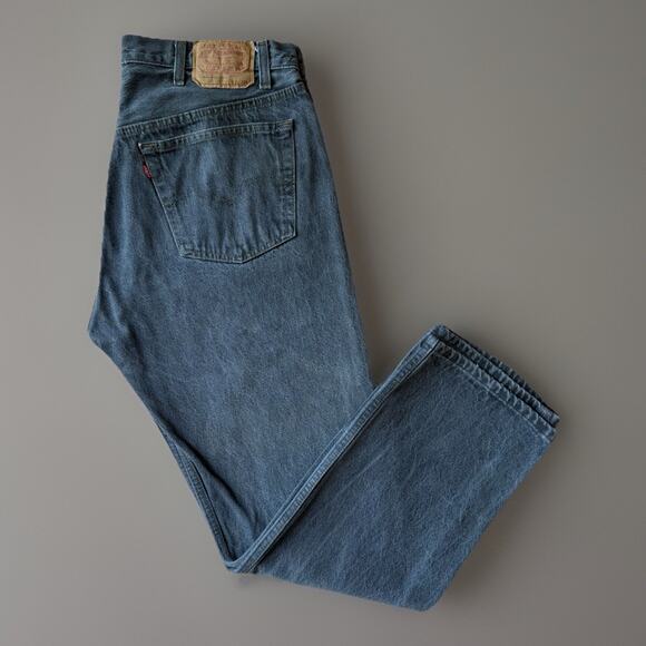 Vintage Levis 501 Jeans 36 Black 80s Made in USA Workwear Non Selvedge - Picture 1 of 10